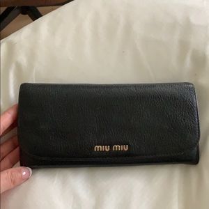 Used Limited Edition Miu Miu Cat Print Wallet 2014